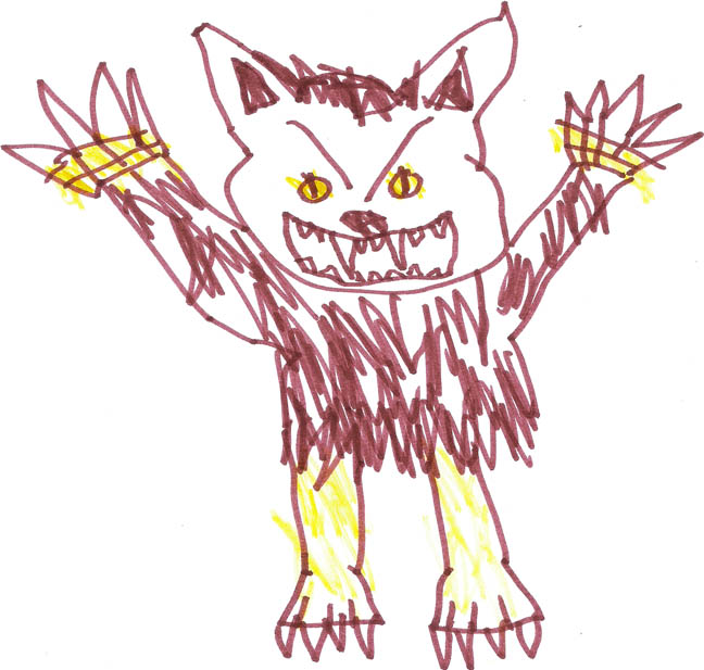 child drawing of the Beast